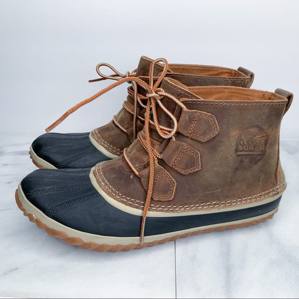 Sorel Out N About Leather Rain Boot Elk